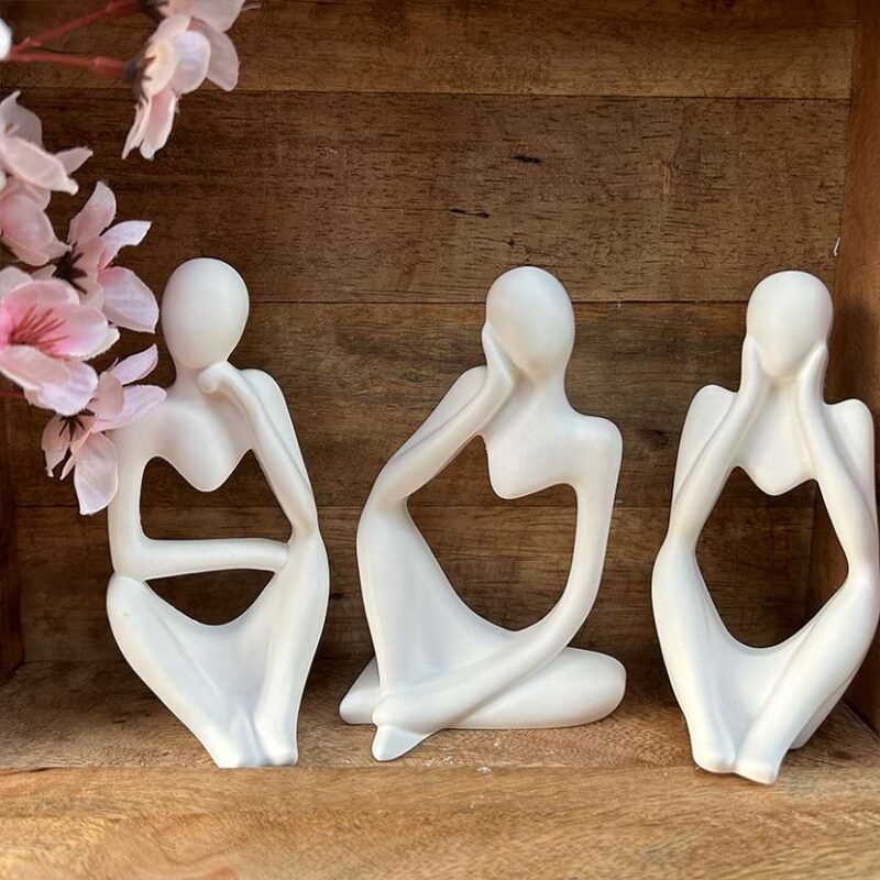 Filigrane Denkerfiguren im 3er Set